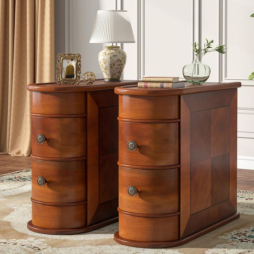 2pcs wood end table - 2pcs, table,