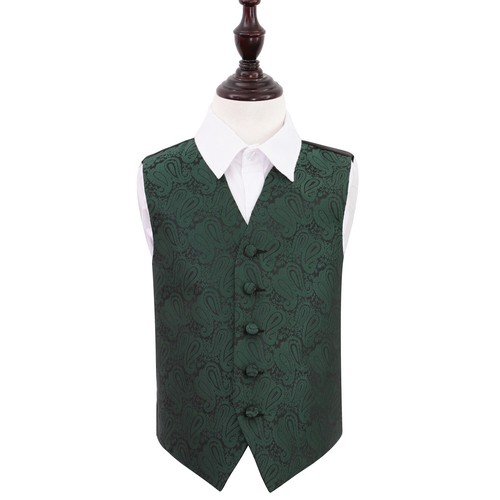 Emerald green waistcoat woven - waistcoat,