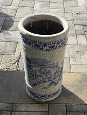 Vintage Chinese Korean Asian Porcelain Umbrella Stand / Vase Hand Painted