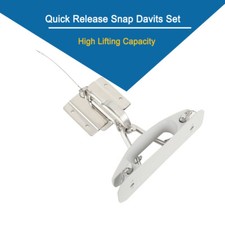 Boat Insta-Lock Snap System Quick Davit Set With Handle Pad