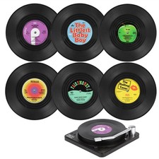 6 Pcs/Set Vinyl Coasters