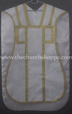 WHITE Roman chasuble