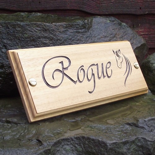 Horse name plate stable - plate,
