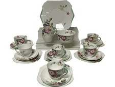Shelley Floral Tea Set Bone