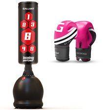 Free Standing Boxing Punch Bag 5.5ft Heavy Duty Kickboxing With Gloves Combo Set