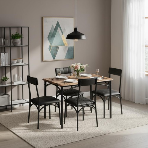 Rectangular kitchen table with - rectangular,