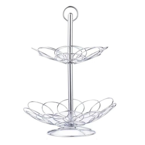 Tier chrome basket storage - chrome,
