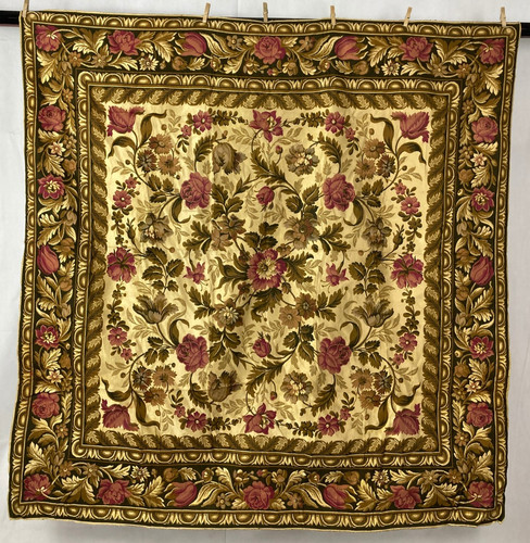 Vintage french linen floral - vintage,