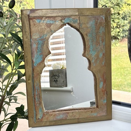 Distressed gold blue - distressed, framed