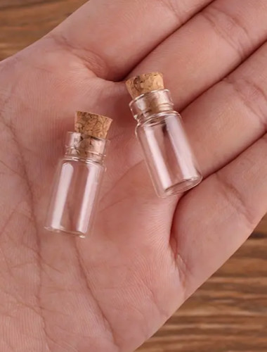 Tiny mini glass bottles with - mini,