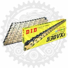 DID X-Ring Chain Gold Black