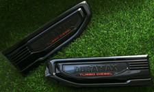 Pair Duramax Turbo Diesel Emblem Badge Logo for 19-26 Sierra 1500 86532091 Black