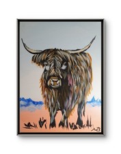 HIGHLAND COW CATTLE 12x16
