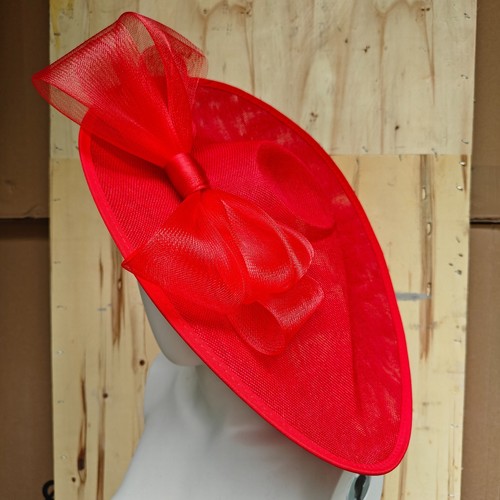 Red large hatinator - large, fascinator