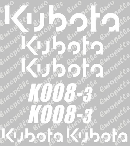 Decal sticker set for kubota - set, for: