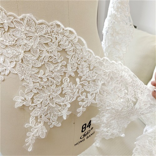 Wide floral lace edge inch - floral,