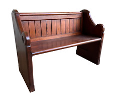 Antique Reclaimed Solid Pitch Pine Church Pew - Circa 1880 - UKAA