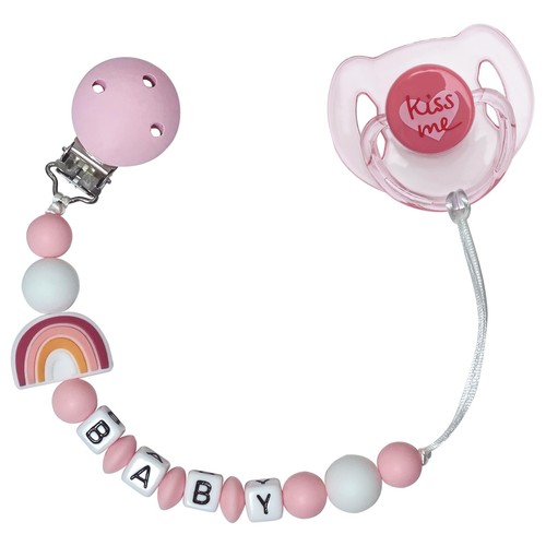 Helerkol pink rainbow pacifier - pink,