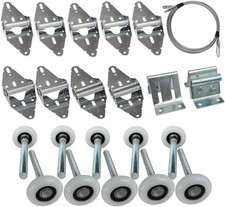 Premium Garage Door Roller/Hinge/Top Bracket/Wire Rope Kit for 7' Height Doors