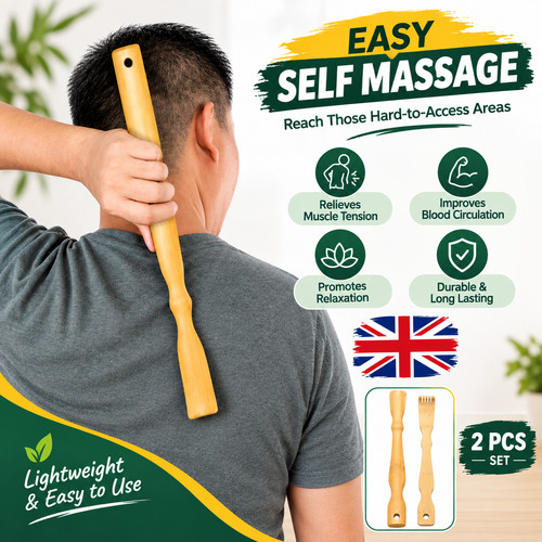 Bamboo back scratcher massage - scratcher,