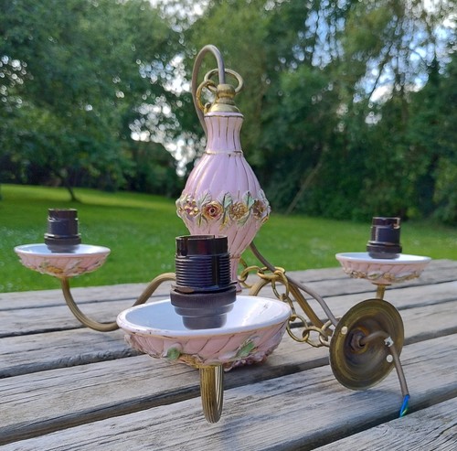 Vintage porcelain brass - &,