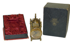 The NASEBY Miniature SMITHS LANTERN CLOCK in ORIGINAL BOX Rare Collectors item!