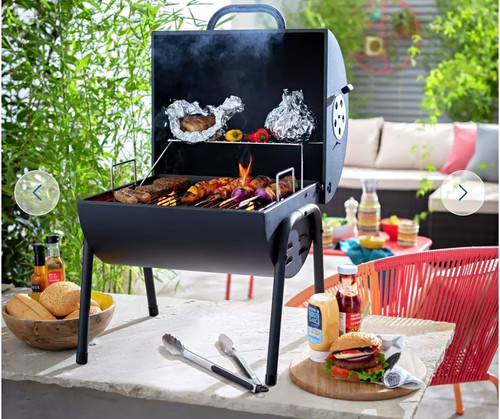 Argos barrel charcoal bbq - barrel,