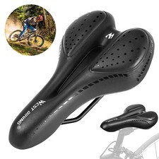 WEST BIKING Padded MTB Mountain Road Bike Bicycle Gel Saddle Seat Cushion Black