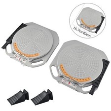 One Pair Magnesium Alloy Turntable Wheel Alignment 50° Rotating Turn Plate