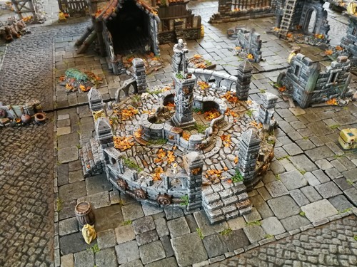 Ruined fountain fantasy - ruined,