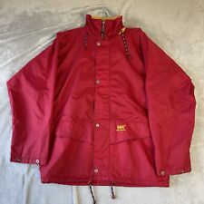 Helly Hansen Vintage Men's Cagoule Windbreaker Hooded Jacket Red Size XL