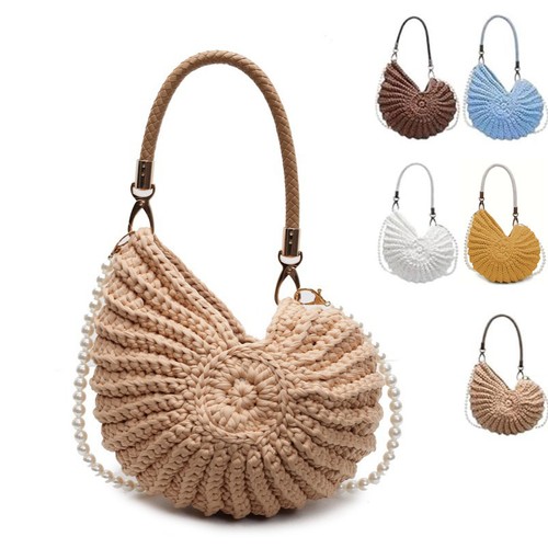 Crochet seashell bag - seashell, women