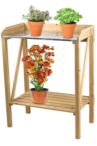 Potting table wooden garden - table,