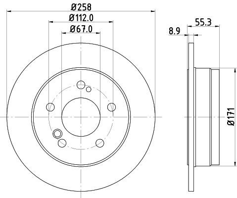 Mintex mdc363 rear brake - 2x,