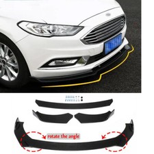 For Ford Fiesta MK7 MK6 2009-21 Black Front Bumper Lip Splitter Spoiler Body Kit