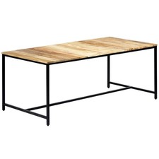 Dining Table Kitchen Dining Room Dinner Table Solid Rough Mango Wood vidaXL