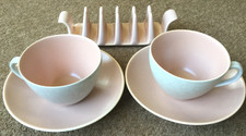 Cup & Saucer x 2 & Toast Rack