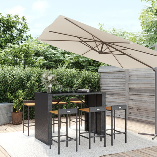 Garden bar set black - bar,