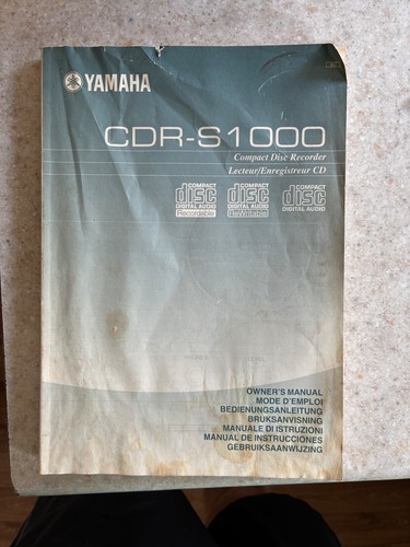 Yamaha cdr s1000 - yamaha, cdr-s1000