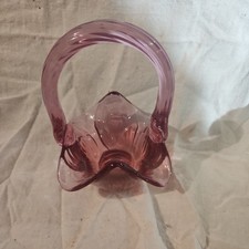 Fenton  Glass Inverted Strawberry Basket
