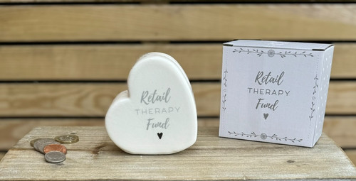 Ceramic heart shaped money - ceramic,