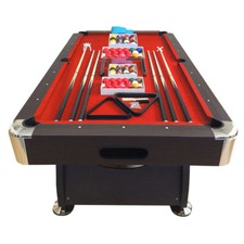 8 FT Pool Table Billiards Full Optional – Vintage Red