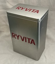 Ryvita Cracker Tin Silver Red