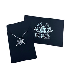 DOBERMANN DOG PENDANT WITH 18" SILVER NECKLACE DOBERMAN GIFT