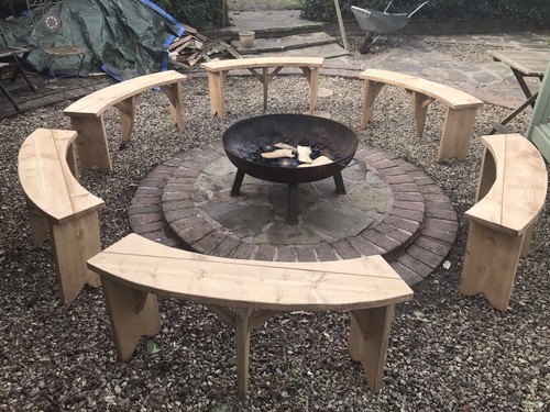 Curved garden bench 4 - curved,