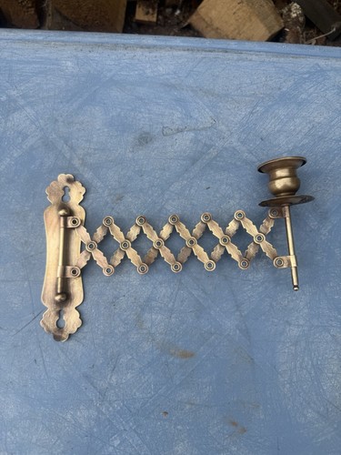 Vintage brass wall candle - brass,
