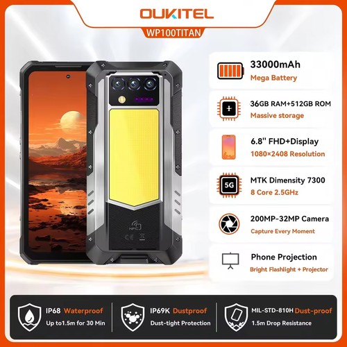 Oukitel wp100 titan rugged - wp100, 5g