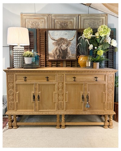 Antique carved oak - carved,