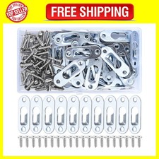 40 Pcs Keyhole Hangers, Picture Hangers, Metal Keyhole Hanging Plates, Screws 80