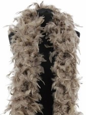 Deluxe Stone Grey Feather Boa